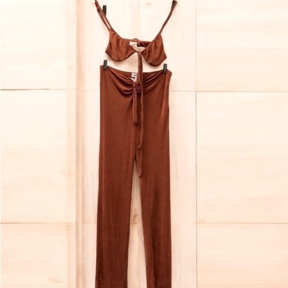 Superdown Irene Strappy Pant Set in Rust Size Medium - Picture 4 of 6